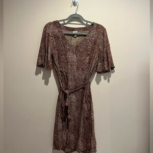 Midi flowy printed dress